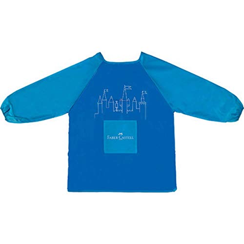 Faber-Castell 201203 - Grembiule da pittura per bambini, misura 110 cm, blu, grembiule da pittura per proteggere gli...