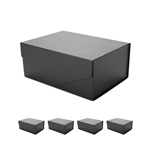 PACKHOME 5 Gift Boxes 9.5x7x4 Inches, Groomsman Boxes, Rectangle Collapsible Boxes with Magnetic