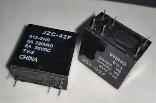 Relé JZC-42F 012-2HST evita sobrecargas en placas electrónicas gracias a sus 6 pines de 5A