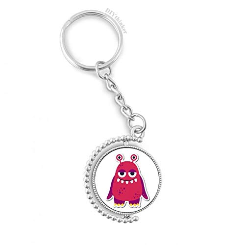 Alien Monster Pink llavero giratorio de metal con diseño Pilgrim