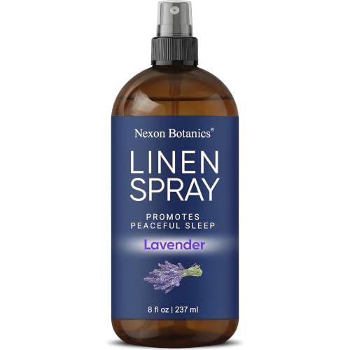 Lavender Linen Spray 8 fl oz - Refreshing Fabric Refresher & Pillow Spray for Bedding Bed Sheets & Room - Soothing Room Mist - Nexon Botanics