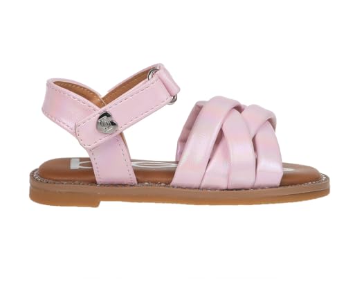 Image of bebe Girls' Sandals - Trendy Flat Designs with Rhinestones, Puffy Straps, Embossed Details and Charms for Toddlers /Little Kids /Big Kids