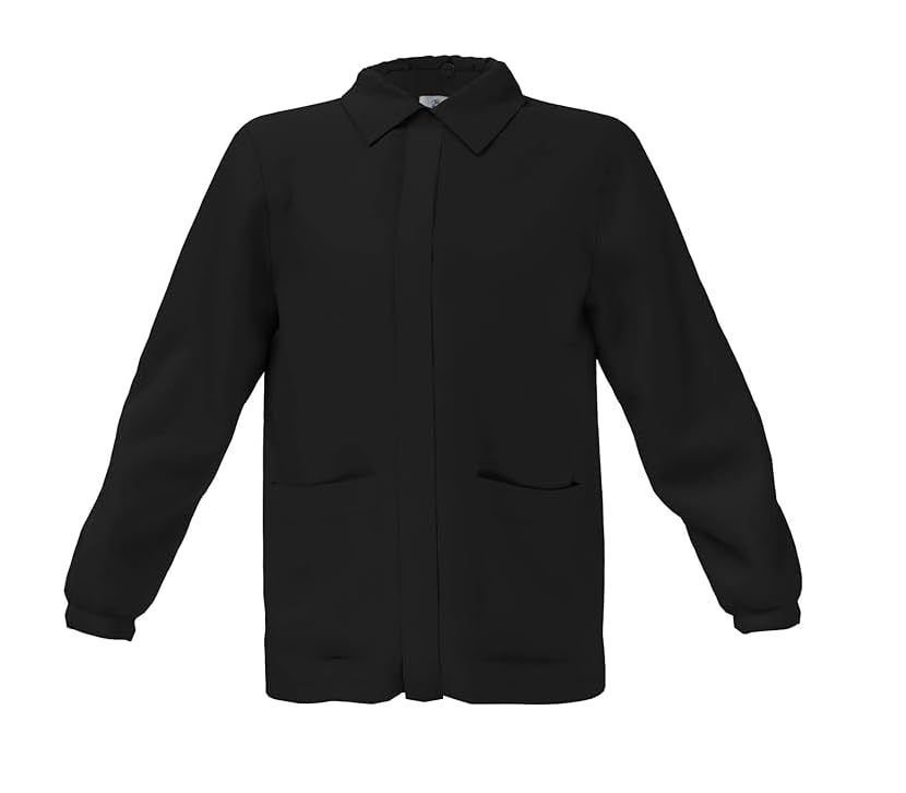siggi grembiule scuola elementare bambino nero bluette con pratica zip (Nero, 9 Anni)