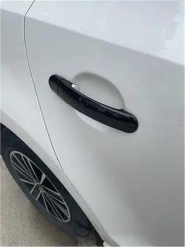 Cubiertas cromadas negras para manijas de VW Polo 2014 con acabado protector elegante Style4 3