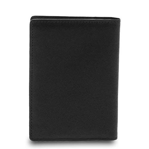GIUDI ® - Funda para pasaporte de piel de vacuno, funda pasaporte, piel auténtica, cartera, tarjetero, hombre mujer, unisex, tarjetero, fabricado en Italia., Negro (Negro) - 7240/GD