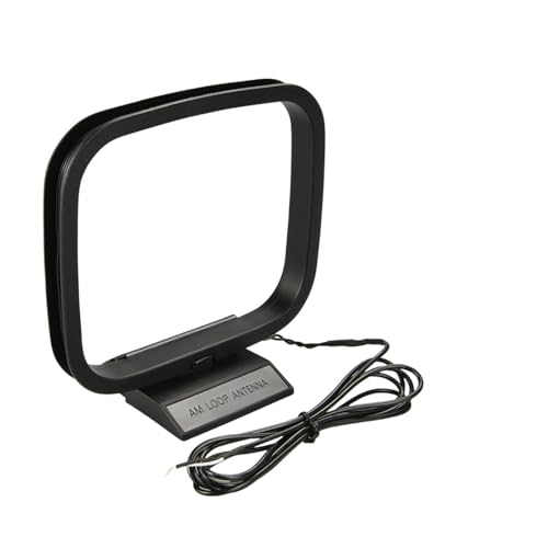 BOOBRIE Antenne Radio AM Cadre avec 2 Broches Fil Nu 530-1710 kHz 75 Ohms Antenne Chaine HiFi Intérieur pour Hi-FI Stéréo, Récepteur AV, Système Cinéma Maison
