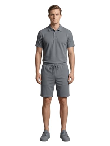 Image of Dollar Men Co-Ord Set | Polyester Shorts + Polo T-Shirt | Regular Fit, Quick Dry & Breathable | Gym, Casual & Sportswear | Pack of 1
