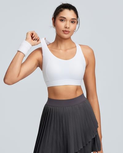 Image of RUNNING GIRL High Impact Sports Bra for Women,Criss-Cross Back Top with Moulded Cups Womens Sports Bra High Support