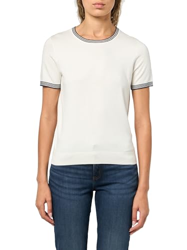Image of Nautica Women's Crew Neck Solid Short Sleeve Sweater