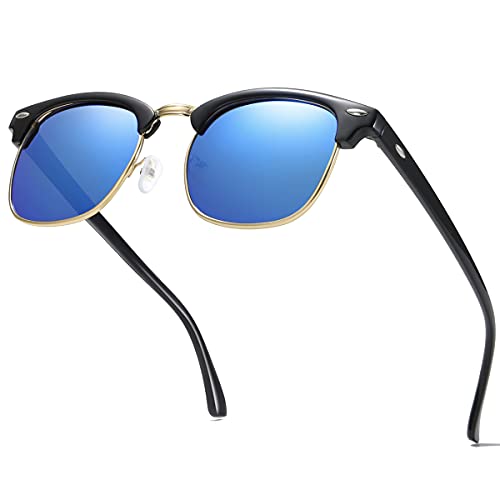 Image of Retro Semi Rimless Sunglasses Half Frame UV400 Glasses for Men And Women