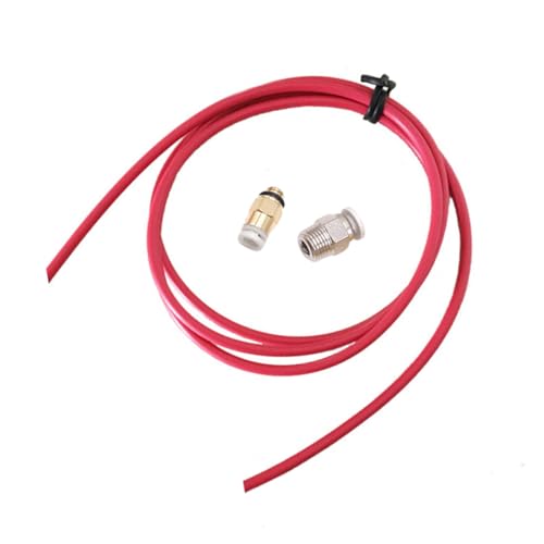 ERINGOGO Red Quick Coupling for 3d Printer Hot End Extrusion Ptfe Tube Connector, Easy to Install Metal Fitting for Bowd