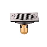 Matériau de qualité supérieure : siphon de sol fabriqué en acier inoxydable et en laiton robustes, garantissant résistance et longévité, durable et non corrosif.