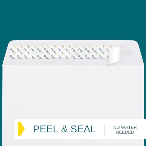 Envelopes autoselados de 25 x 33 cm - Pacote com 20 - Envelopes de correio brancos abertos para catá