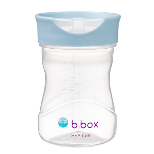 b.box - Taza de aprendizaje sin BPA, lavable en lavavajillas, transparente, 240 ml, para niños de 12 meses y más