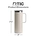 RTIC Travel Mug with Handle, 20 oz, Beach, Portable Thermal Camping Cup, Vacuum-Insulated with Lid, Stainless Steel, Sweat Proof, Keeps Hot & Cold Longer