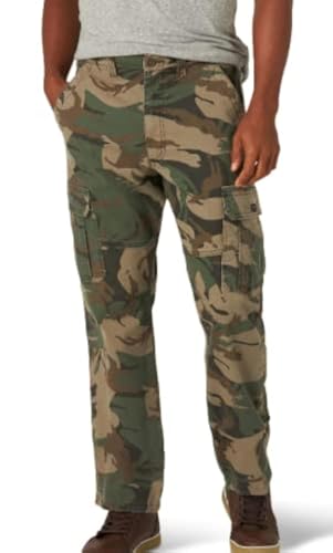 Pantalon cargo Flex marron devant plat avec poche technique intégrée
