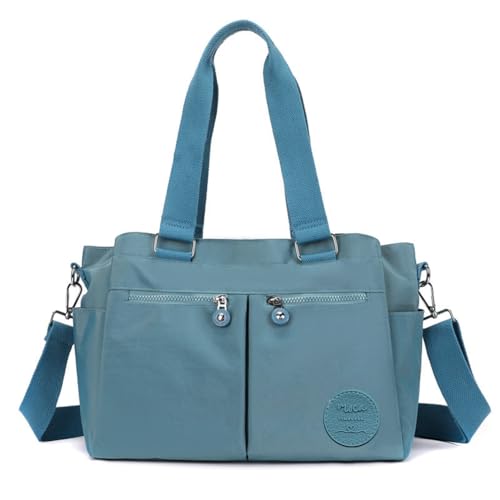 Image of MOCA Womens Casual Nylon Water Resistant Crossbody Tote Sling Handbag, Multi-Pocket Design with Adjustable Shoulder Straps for Work Travel Office, Everyday Use