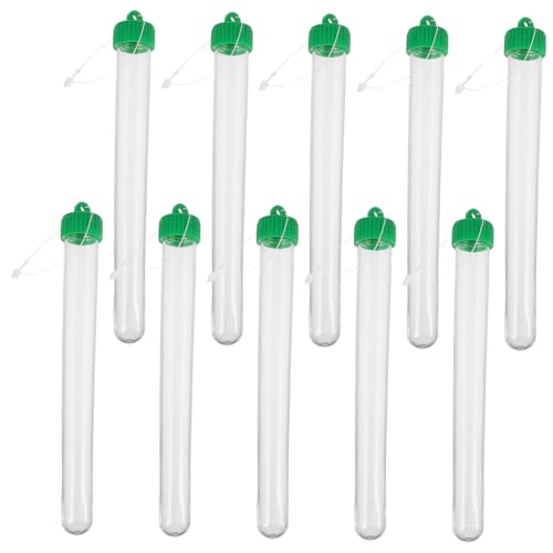 ERINGOGO 20ml Mini Plastic Test Tubes with Caps Sample Storage Vials for Liquid Analysis