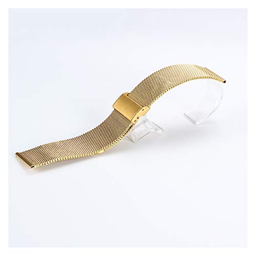 Bracelet de remplacement de sangle en acier inoxydable argent 20mm 22mm avec boucle universelle