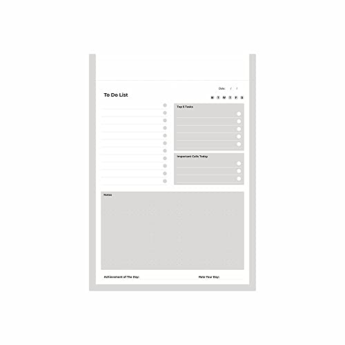 Image of SOLO Set of 2 Daily Planner, Undated, To Do List, 90 Tear Off Sheets, B5, 7 inchx10 inch Pad, Daily Schedule Planner, 80 GSM Paper