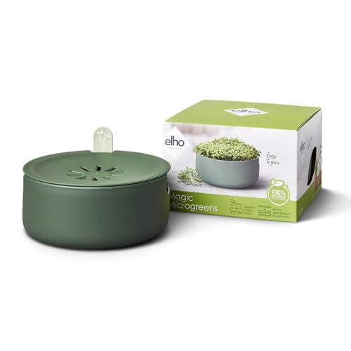 Elho Magic Microgreens 17 - Vaso per Coltura E Raccolta - Ø 16.8 x H 7.1 cm - Leaf Green
