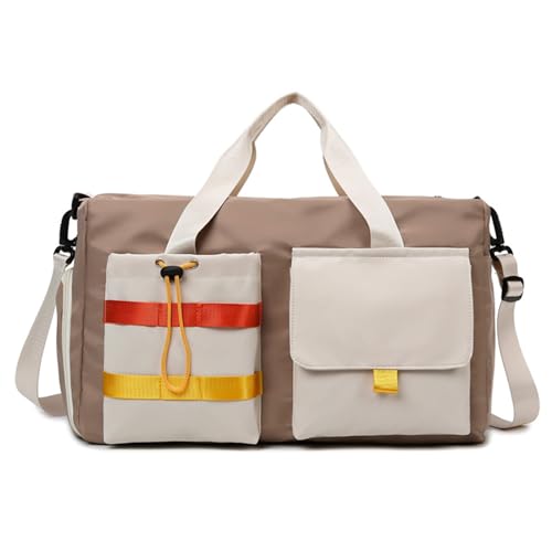 Sac d'entraînement de sport grand format bicolore 48x22x27cm avec compartiment étanche