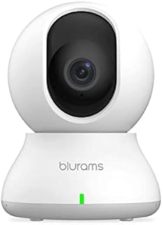 Security Camera 2K, blurams Baby Monitor Dog Camera 360-degree for Home Security w/ Smart Motion Tracking, Phone App, IR Night Vision, Siren, Works with Alexa & Google Assistant & IFTTT, 2-Way Audio