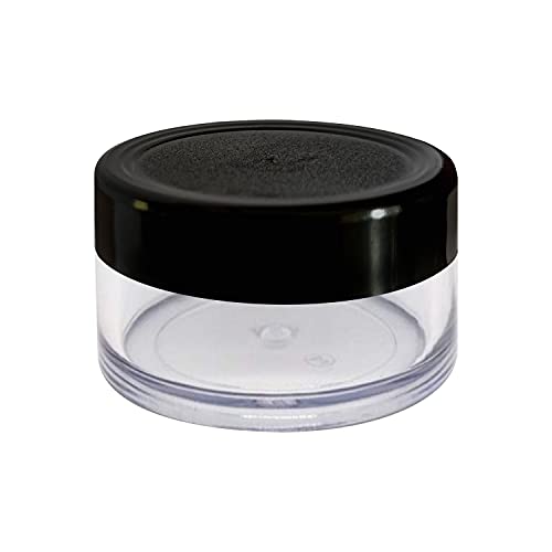 Image of Zenvista Empty Cosmetic Containers, Acrylic Jars, Small Containers For Cosmetics, Lip Balm Containers,Transparent Jar With Black Cap-8 gm (Pack of 10)