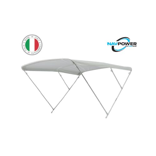 Tendalino 3 Archi in Alluminio Anodizzato Anticorodal Marino Pieghevole - Alto 140 cm - Lungo 190 cm