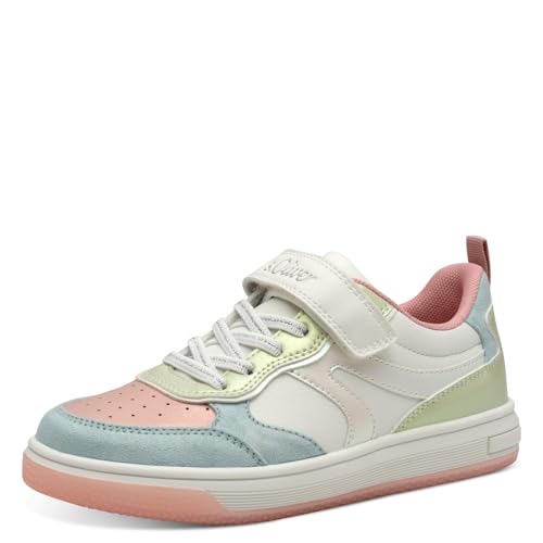s.Oliver Mädchen Sneaker flach mit Klettverschluss Bequem,...
