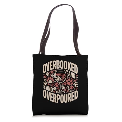 Bolso Tote para Vino Overbooked And Overpoured miniatura 1