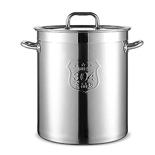 GXXINGIN Olla de Acero Inoxidable 304 con Tapa, Ideal para cocinar al Vapor, halógeno o Aceite, para Cocina de Gas o de inducción (tamaño: 10 L)