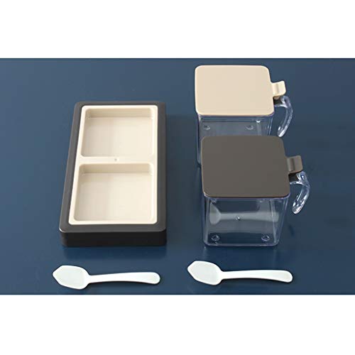 Combinación de caja de condimento creativa y frascos de plástico para especias 6