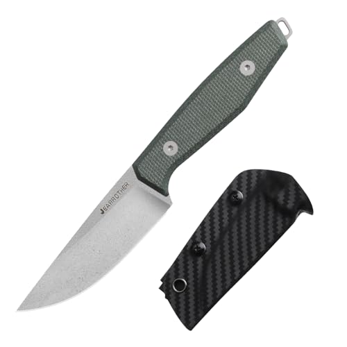 JEABROTHER 14C28N Stahl Festes Messer mit Kydex Scheide - EDC Outdoor Camping für Obst...