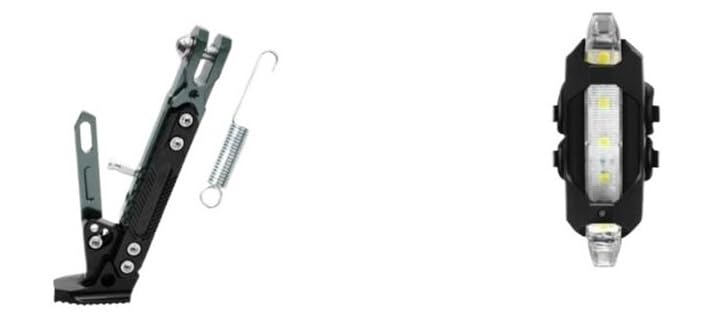 Support stationnement moto universel et pied latéral de béquille