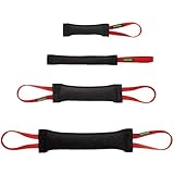 Viper Heavy Duty French Linen Dog Bite Tug Toy - K9 Trainer, Tough and Durable for Dogs Shutzhund IPO K-9 - Black - 12in L x 1.5 W