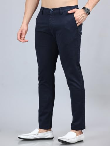 Image of Jack and Jini Men Casual Stretchable Cotton Pants | Chinos | Trousers (Regular Fit)