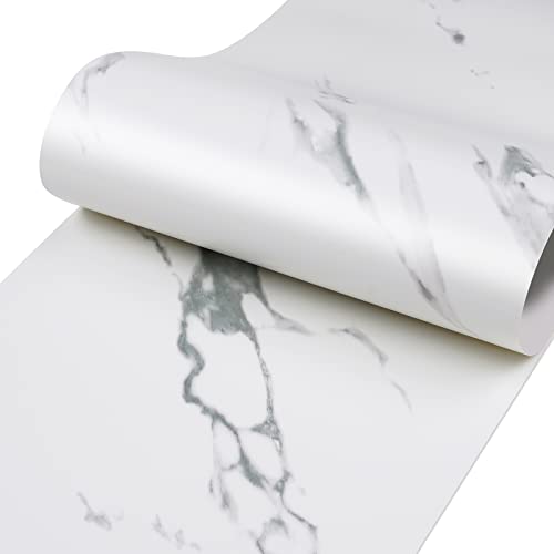 Stickyart DM11-4 Carrara Marble Vinyl Floor Tiles Peel And Stick Wall Tiles For Bathroom Shower 12 Inchx24 Inch Matte White Stick thumb #6