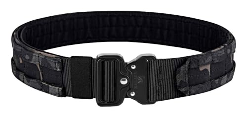 KRYDEX Quick Release Rigger MOLLE Belt 1.75 Inch Inner & Outer Tactical Heavy Duty Belt (MCBK...