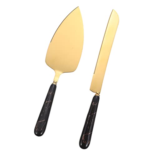 OFFSCH 1Set Handle Cake Cutting Set Cake Cutter Server for Weddings and Parties Elegant Baking Tool for Pastries Cookies Pies Easy to Clean