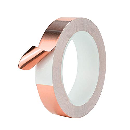 Preisvergleich Produktbild QitinDasen 50M X 20mm Premium Kupferfolienband, Kupferfolie Kupferband, EMI Abschirmband Selbstklebend Abschirmband, Leitende Kupferband Copper Foil Tape