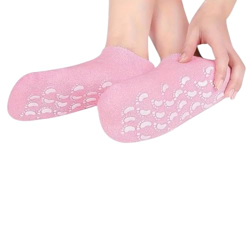 THE PURE NEST Silicone Socks for Women, Crack Heel Repair, Spa Gel Socks for Women, Men Foot Hydration Socks Vitamin E-Multicolour 1 Pair