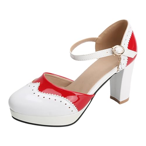 Image of MEOTINA Cute Bow Heels Mary Janes Shoes Women Dress Platform Strappy High Heels Kawaii Shoes