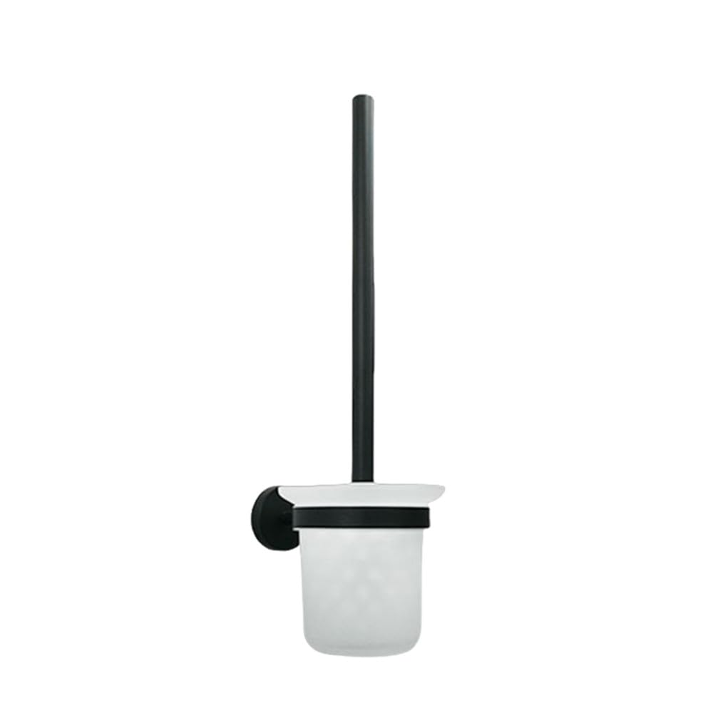 Porte-brosse de toilette et kit accessoires salle de bain noir mat antirouille