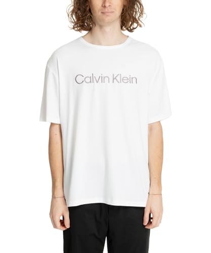 T-Shirt Calvin Klein Homme manches courtes col rond coton logo brodé NM2501E