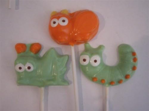 Miniatura 2 de Molde lindo de la piruleta del caramelo del chocolate del insecto de la mosca del saltamontes de los insectos de la oruga