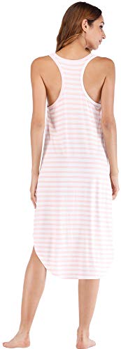 GYS Long Nightgown for Women - Viscose Made from Bamboo, Soft Sleeveless Sleep Shirt Summer Racerback Sleep Dress4