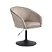 Produktbild SVITA Jamaika Loungesessel Cocktailsessel Barsessel Clubsessel Polsterstuhl Tellerfuß mit Armlehnen Samt Taupe