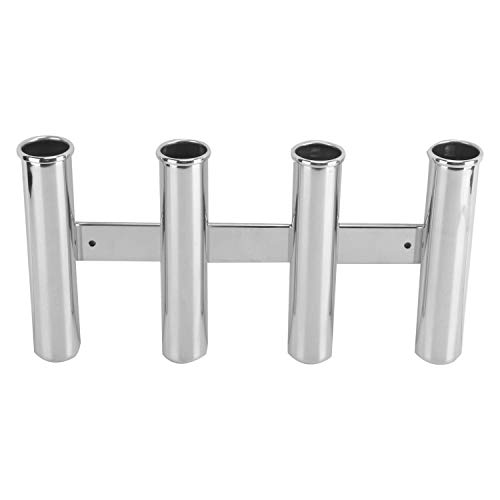 Hyddnice Fishing Rod Holder 316 Stainless Steel Fishing Rod Rack Mirror Finish For Marine Boat Yacht Camper (4 Tube) #TOP2