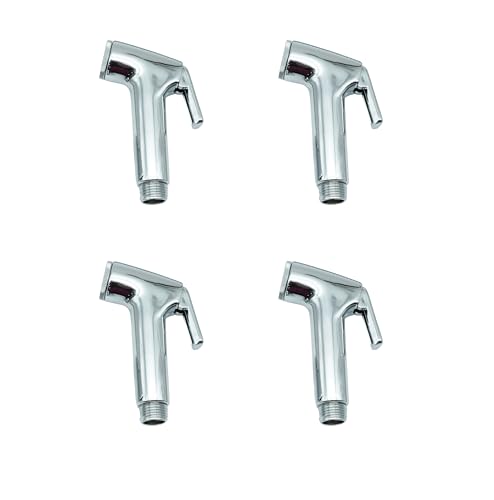 Image of ABS Health Faucet Gun Without Hose Pipe or Wall Hook, Chrome Finish | Faucet Gun, Hand Jet Bidet Spray Head | Hand Shower Head | Health Faucet for Bathroom (4pc of Jet Spray Gun Head)
